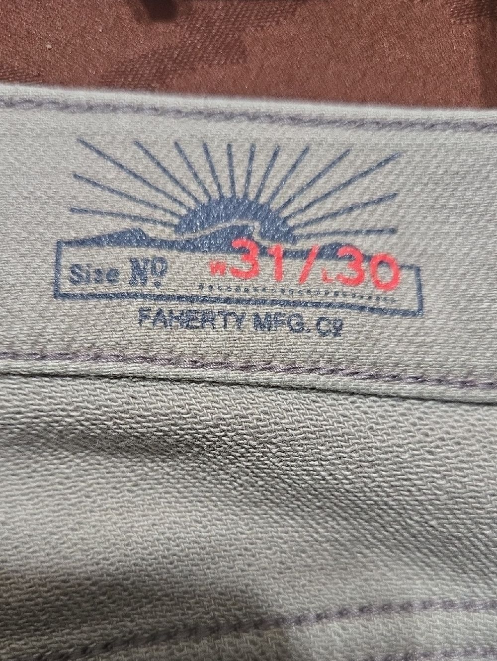 Faherty Brand 5-Pocket Slim Straight Pants Gray Mens 31x30 Casual Trousers - Picture 7 of 9